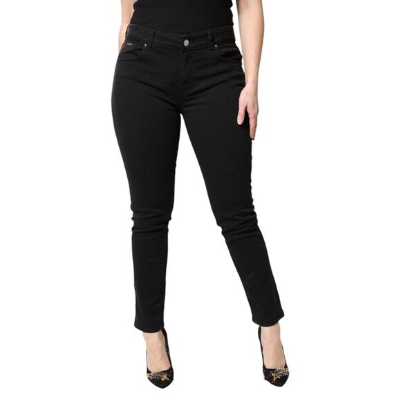 Dolce & Gabbana Black Cotton Mid Waisted Skinny Denim Women's Jeans (Pre-Owned)